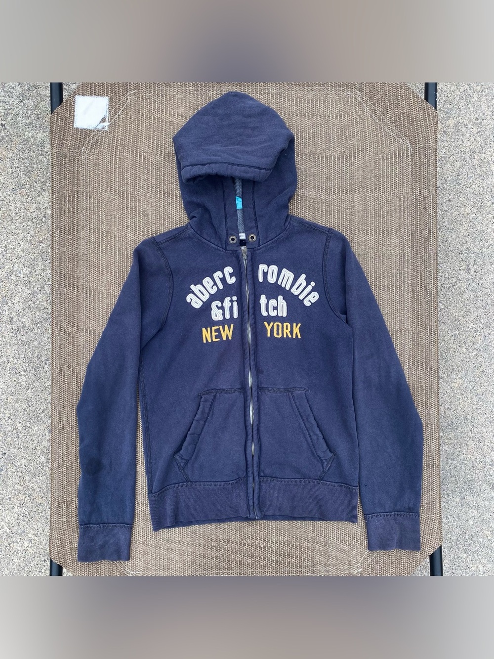Abercrombie Kids Vintage Navy Zip Up Hoodie Size XL